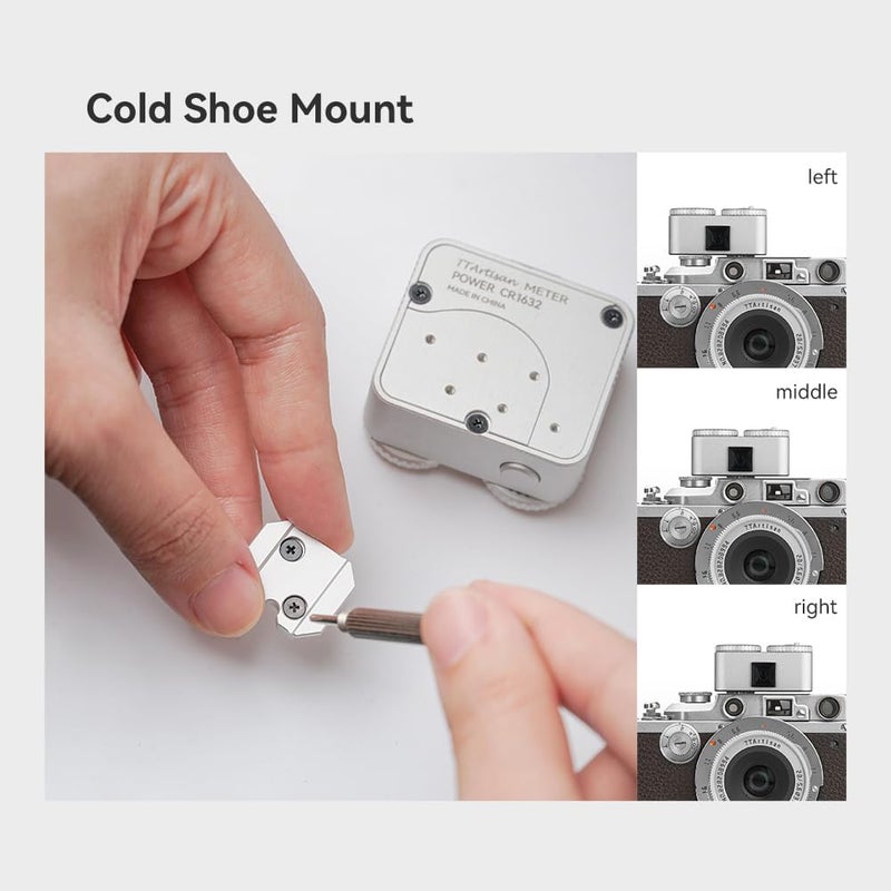 TTArtisan Light Meter II, Real-time Metering Tool, Two Dial to Adjust ISO, Aperture and Shutter Speed, for Older Leicas and Similar Rangefinder Cameras(Silver) - Image 4